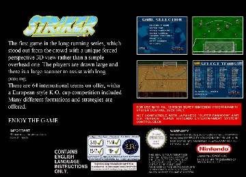 Striker (Europe) (En,Fr,De,Es,It,Nl,Sv) (Beta) box cover back